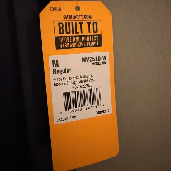 Carhartt Women's Black Zip-Front Work Vest - Picture 6 of 7